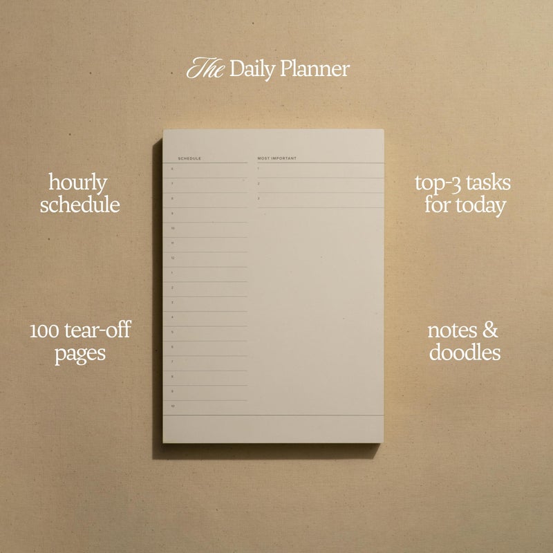 Kunitsa Co. Daily and Weekly To-Do List Notepad - Desk Pad for Work and Study  Minimal  8x6 Inches - Image 3